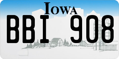 IA license plate BBI908