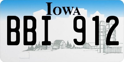 IA license plate BBI912