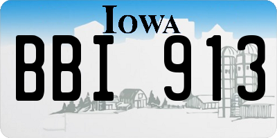 IA license plate BBI913