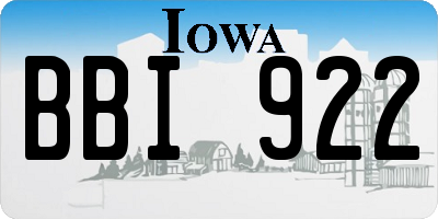 IA license plate BBI922