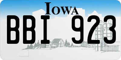 IA license plate BBI923