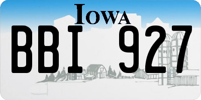 IA license plate BBI927
