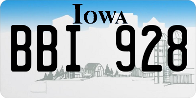 IA license plate BBI928