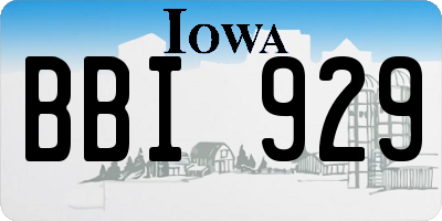 IA license plate BBI929