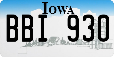 IA license plate BBI930