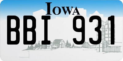 IA license plate BBI931
