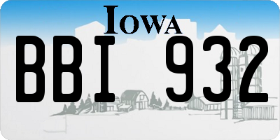 IA license plate BBI932