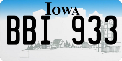 IA license plate BBI933