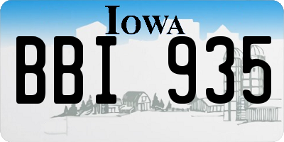 IA license plate BBI935