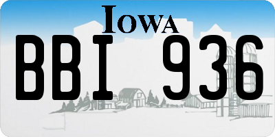 IA license plate BBI936