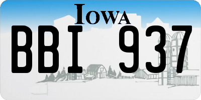 IA license plate BBI937