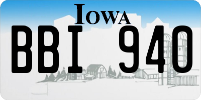 IA license plate BBI940