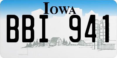 IA license plate BBI941