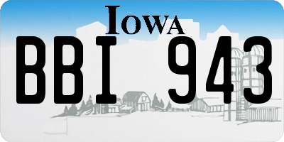 IA license plate BBI943