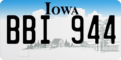IA license plate BBI944