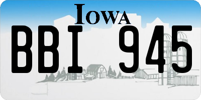 IA license plate BBI945