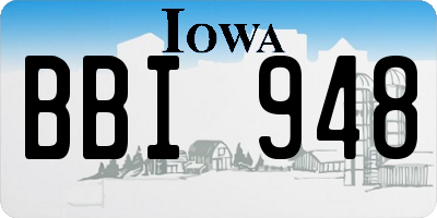 IA license plate BBI948