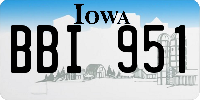 IA license plate BBI951