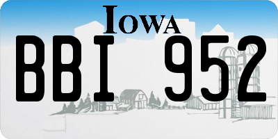 IA license plate BBI952