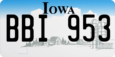 IA license plate BBI953