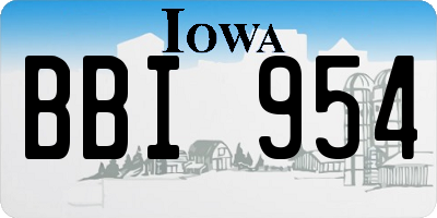 IA license plate BBI954