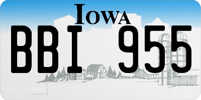 IA license plate BBI955