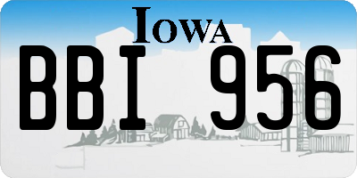 IA license plate BBI956
