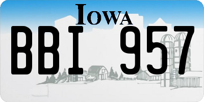IA license plate BBI957