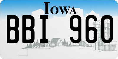 IA license plate BBI960