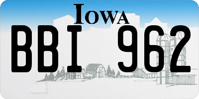 IA license plate BBI962