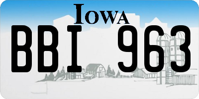 IA license plate BBI963