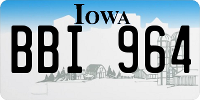 IA license plate BBI964