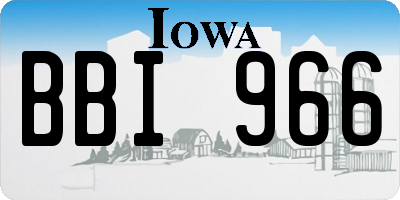 IA license plate BBI966