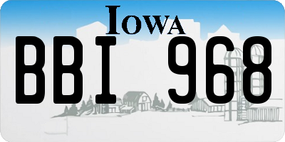 IA license plate BBI968