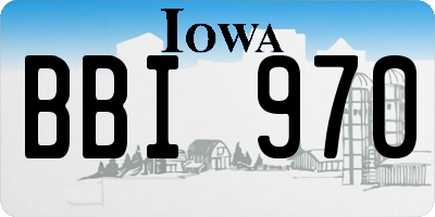IA license plate BBI970