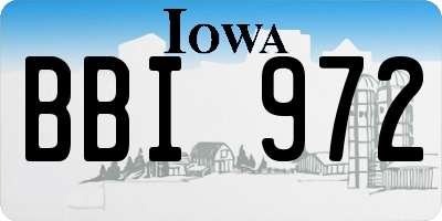 IA license plate BBI972