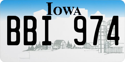 IA license plate BBI974