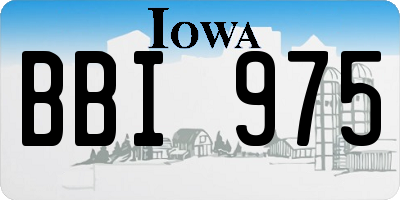 IA license plate BBI975