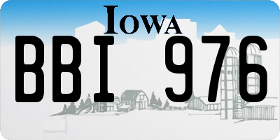 IA license plate BBI976
