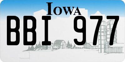 IA license plate BBI977