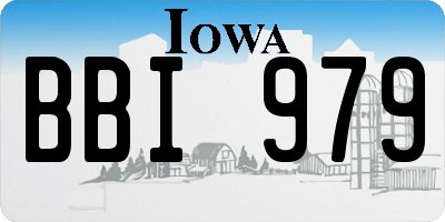 IA license plate BBI979