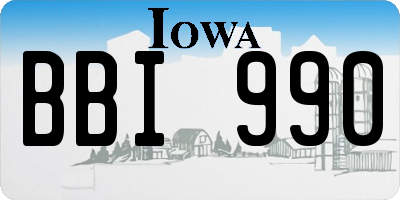 IA license plate BBI990