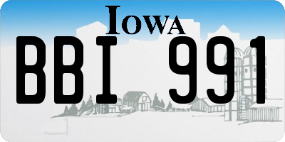 IA license plate BBI991
