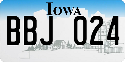 IA license plate BBJ024