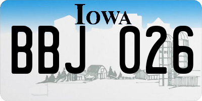 IA license plate BBJ026