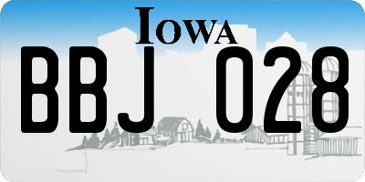 IA license plate BBJ028