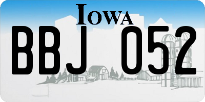 IA license plate BBJ052