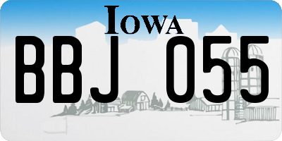 IA license plate BBJ055