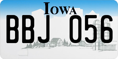 IA license plate BBJ056