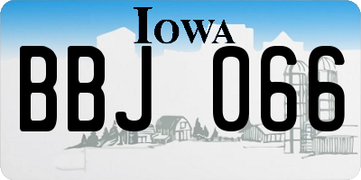 IA license plate BBJ066